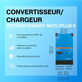 Kit solaire avec batteries 7.2kWc  - Pylontech Victron Multiplus